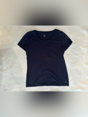 T by Talbots Athletic Women's Navy Short Sleeve Crewneck Top
